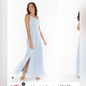 Show Me Your MuMu - Shannon One Shoulder Dress ~ Steel Blue Chiffon